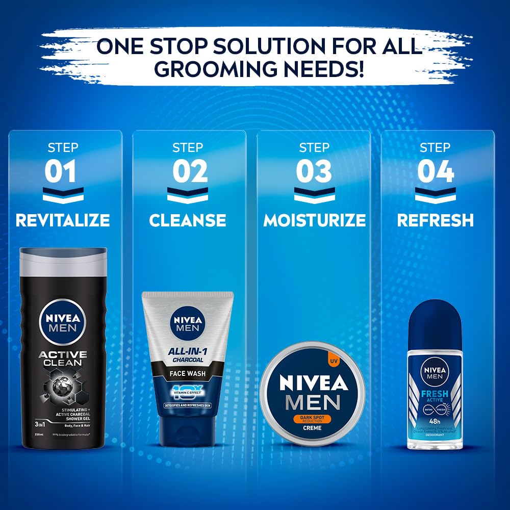 Nivea Men Dark Spot Reduction Face Wash (10x Whitening), 100 ML
