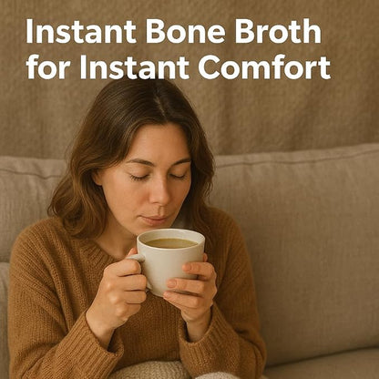 Country Farms Skinny Broth, Instant Chicken Bone Broth, 10G Protein, Collagen Type II, Promotes Better Digestion, Supports Bone Health, 7 Day Plan, 7-15g Packets