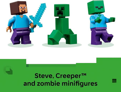 LEGO Minecraft The TNT Jungle House Building Toy - Minecraft Toy for Boys and Girls, Ages 8+ - Gift for Birthdays - Video Game Playset for Fans - 21275