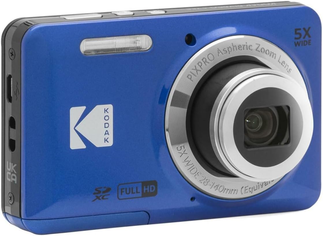 Kodak PIXPRO Friendly Zoom FZ55 Digital Camera (Blue) Bundle