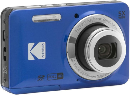 Kodak PIXPRO Friendly Zoom FZ55 Digital Camera (Blue) Bundle