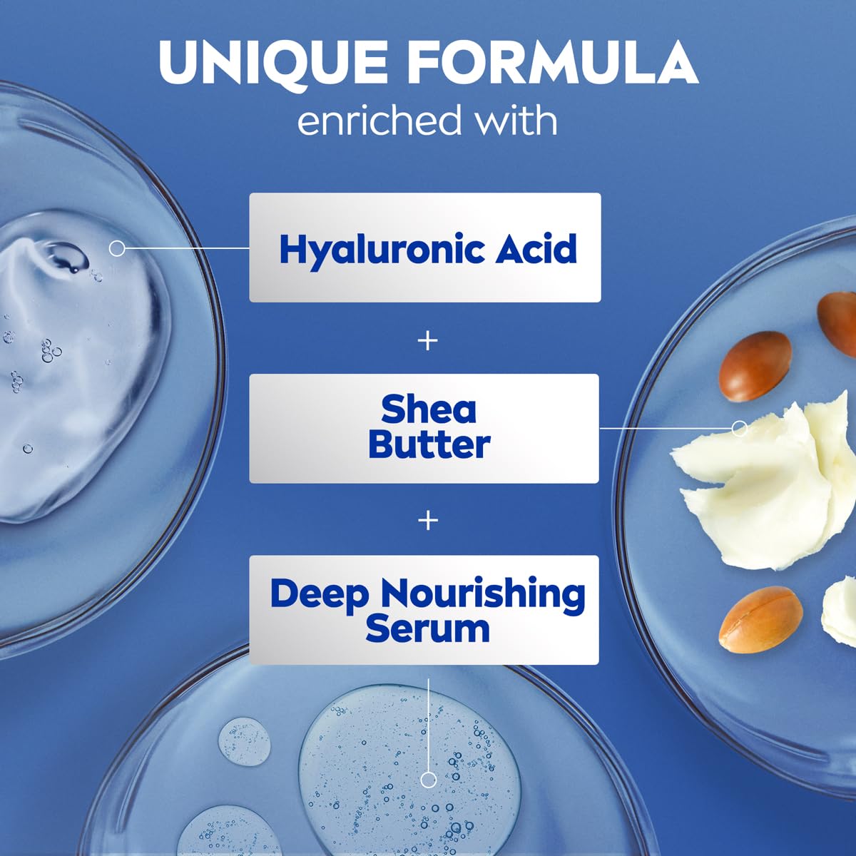 NIVEA Shea Nourish Body Lotion, Shea Butter & Hyaluronic Acid, 33.8 Fl Oz