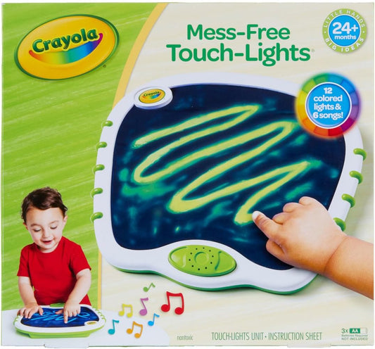 Crayola Toddler Touch Lights, Musical Sensory Toys for Toddlers, Essential Easter Basket Stuffers & Gifts, Light Up Drawing Pad, Mess Free Painting, Travel Activity, 2+ (Pack of 2)
