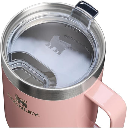 STANLEY The Everyday Suburban Mug | 24 oz | Drink Through Lid | Cup for Coffee, Tea and Drinks | Insulated Stainless Steel Coffee Mug | BPA-Free | Peach Rose Gloss