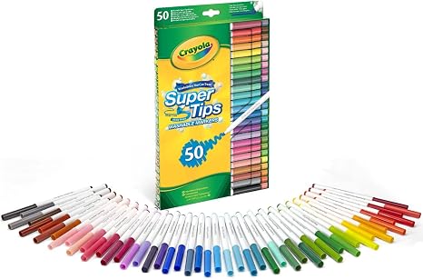 Crayola Super Tips Markers, Washable Markers, Gift, 50 Count-2 Pack