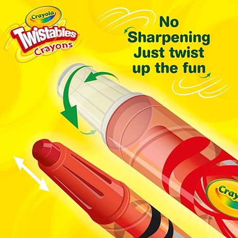 Crayola Twistables Crayons for Kids (24ct) Cute School Supplies for Toddlers, Preschool, Kindergarten, Elementary, Gifts for Boys & Girls, Ages 3, 4, 5