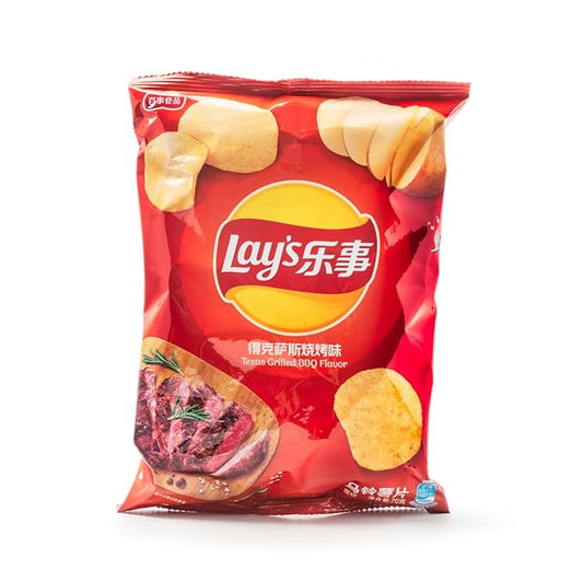 Lays, Potato Chips Texas Grilled BBQ, 2.47 Ounce