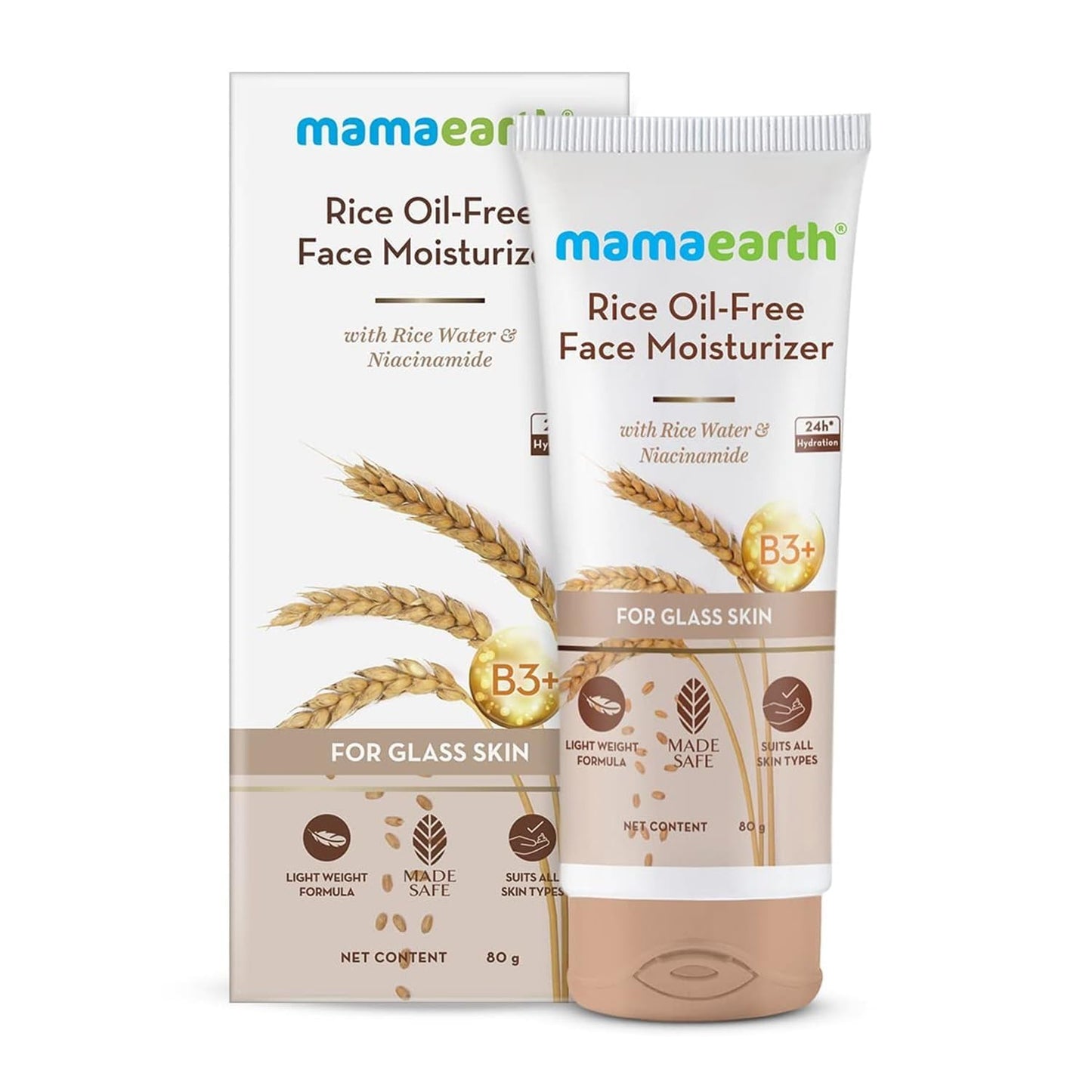 MAMAEARTH Rice Water Oil Free Face Moisturizer | 2.82 Oz/80g