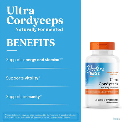 Doctor's Best Ultra Cordyceps Supplement, 60 Veg Caps