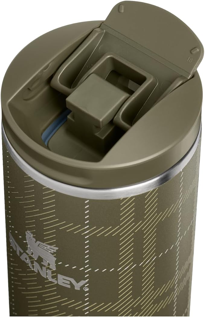 STANLEY Transit Flip Top Mug, 16 oz, Peat Moss Plaid