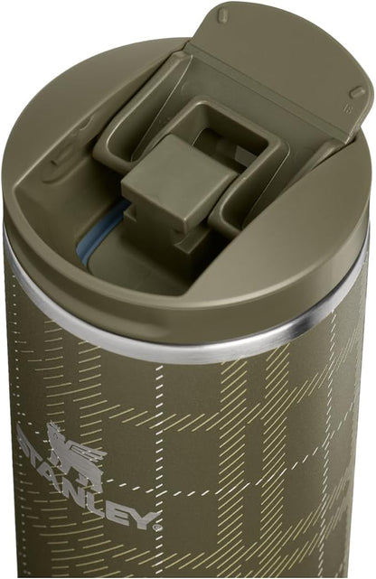 STANLEY Transit Flip Top Mug, 16 oz, Peat Moss Plaid