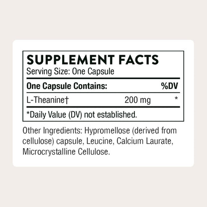 THORNE Theanine, 200 mg L-Theanine Supplement, 90 Capsules