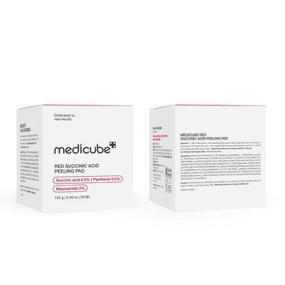 medicube Toner Pads Red Succinic Acid Panthenol Pad for Facial Peeling