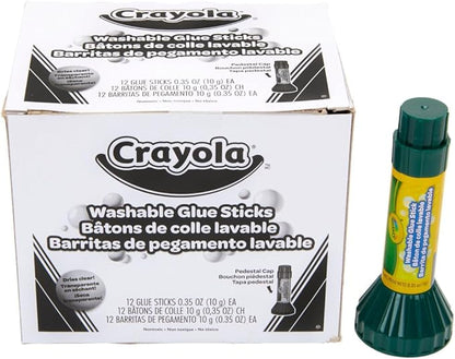 Crayola; Washable Glue Sticks; Art Tools; 12 ct.; Great for Classroom Projects
