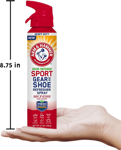 Arm & Hammer Odor Defense Sport Gear & Shoe Refresher Spray, 6.7 oz, 3 Pack