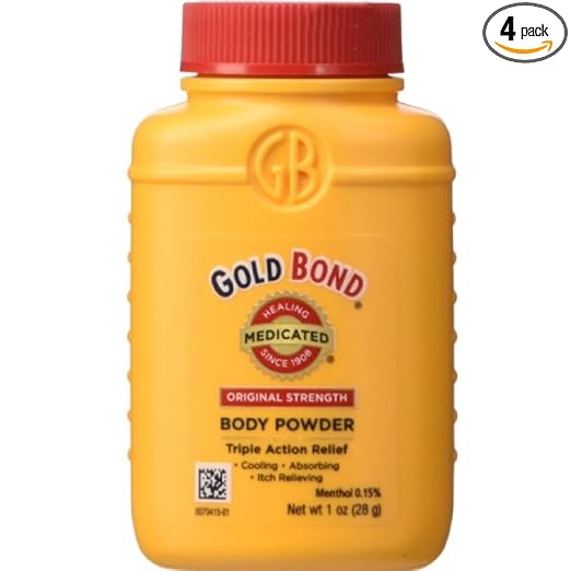 Gold Bond Talc-Free Body Powder Medicated 1 Ounce (4 Bottles) (29ml)