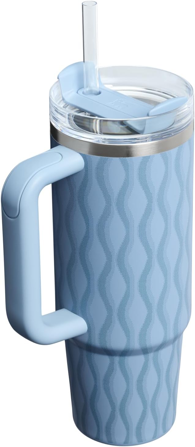 STANLEY Quencher H2.0 Flow State Tumbler, 30 oz, Slate Blue Drift