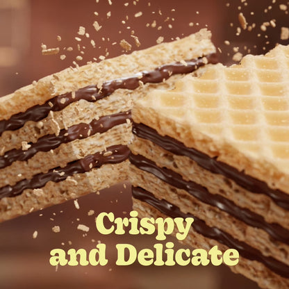 Bauducco Chocolate & Vanilla Wafer Cookies, Single Serve Crispy & Delicate Wafer Cookies, Pack of 20, 28.2oz