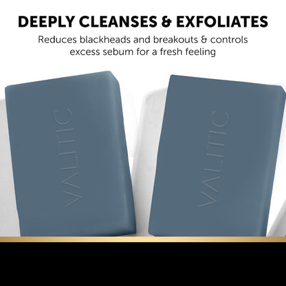 VALITIC Salicylic Acid Soap Bar with Vitamin C, Face and Body Wash, 2 Pack