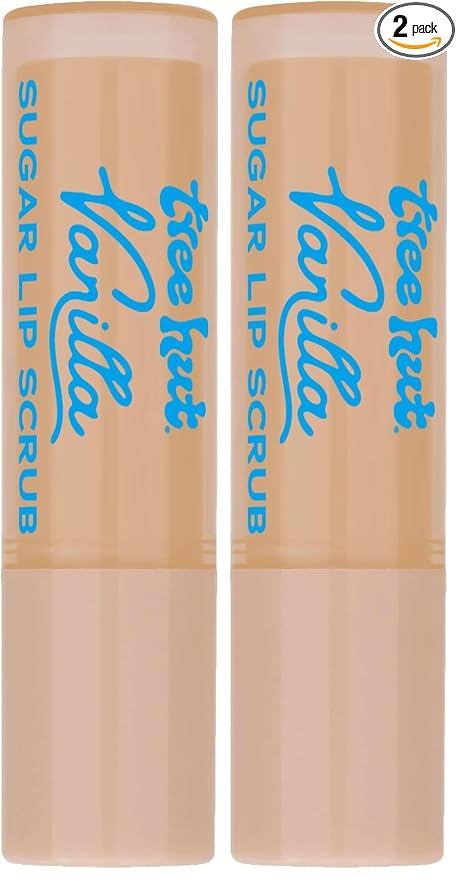 Tree Hut Vanilla Lip Scrub Stick, Gentle & Nourishing Lip Exfoliator with Shea Butter, Hydrating Sugar Scrub for Smooth, Soft Lips, 12 oz (Pack of 2)