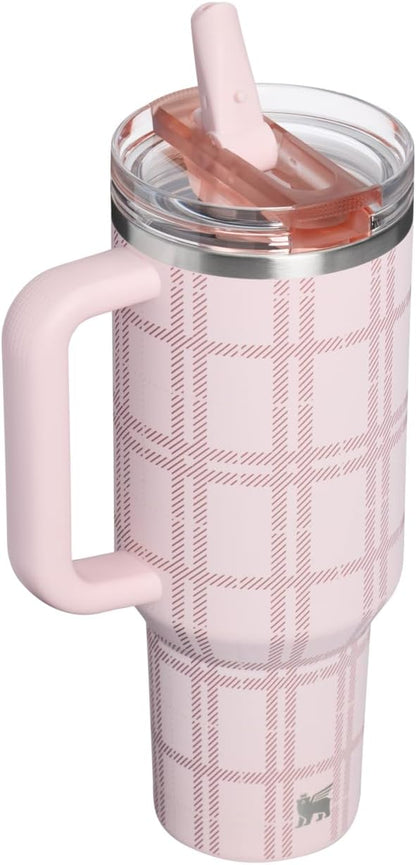 STANLEY Quencher ProTour Flipstraw Tumbler, 40 oz, Blossom Plaid