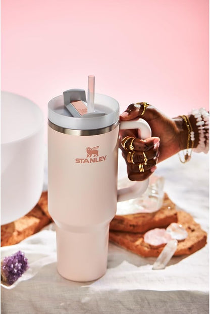 STANLEY Quencher H2.0 Flow State Tumbler, 40 oz, Rose Quartz 2.0