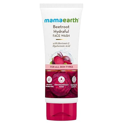MAMAEARTH Beetroot Face Wash | 3.38 fl oz (100ml)