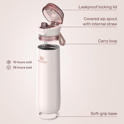 STANLEY Flowstate Spring Bottle, 20 oz, Rose Quartz