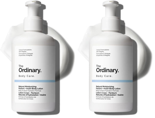 The Ordinary Natural Moisturizing Factors + Inulin Body Lotion,Lightweight Hydration for All-Day Moisture & Skin Barrier Support,Accepted by the National Eczema Association,8.1 Fl Oz,(Pack of 2)