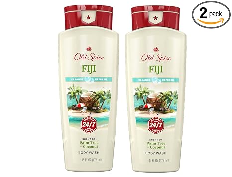 Old Spice Fresher Collection Men's Body Wash, Fiji, 16 Ounce (Pack of 2)