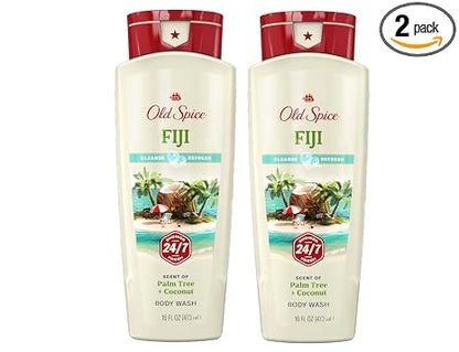 Old Spice Fresher Collection Men's Body Wash, Fiji, 16 Ounce (Pack of 2)