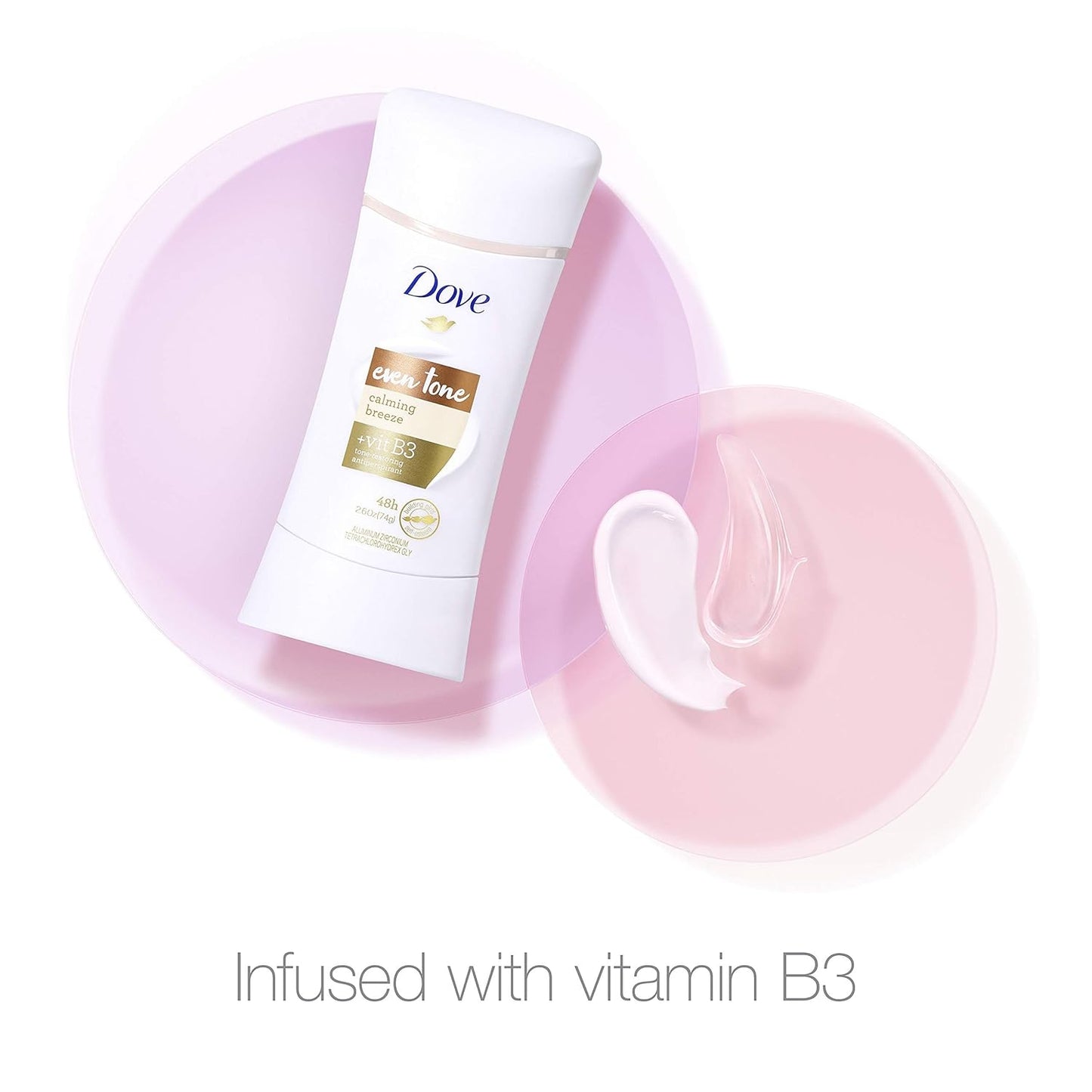 Dove Even Tone Antiperspirant Deodorant Stick Apple Blossom & Mango Butter 3 Count For Uneven Skin Tone 2.6 oz