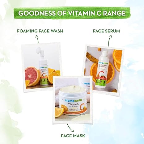 Mamaearth Vitamin C Night Cream for Skin Illumination | Helps Reduce Spots & Replenishes Lost Radiance | Enhances Collagen with Gotu Kola | 1.76 Oz (50g)