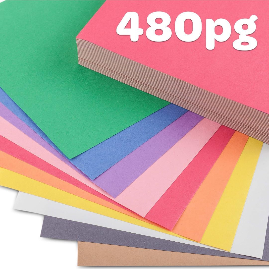 Crayola Construction Paper Bulk Pack (480 Sheets) – 10 Assorted Colors, 9x12, Teacher School Supplies & Classroom Must Haves, Card Making Craft Supplies, Art Paper