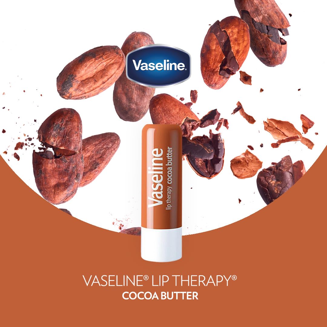 Vaseline Lip Therapy Cocoa Butter Packs 2 Count (Pack of 2)