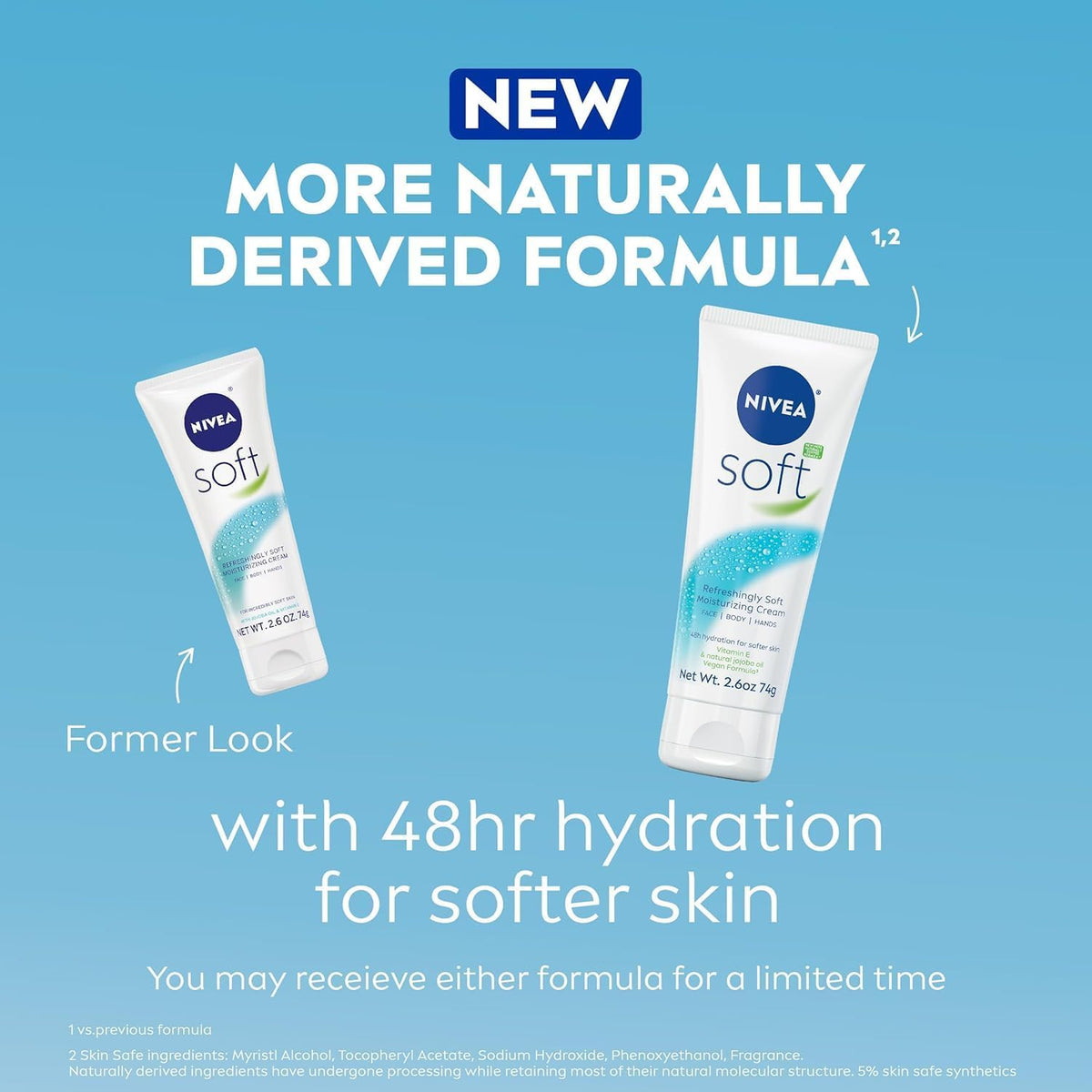 NIVEA Soft Moisturizing Creme 2.60 oz (Pack of 6)