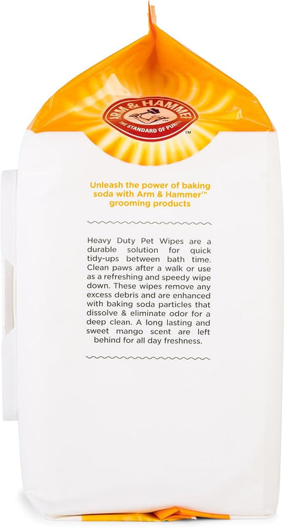 Arm & Hammer Heavy Duty Multipurpose Dog Wipes, Mango, 100 Count, 3-Pack
