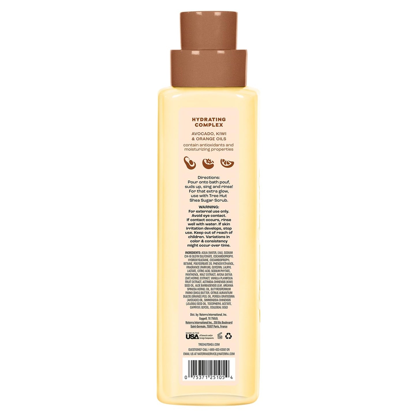 Tree Hut Vanilla Body Wash, Hydrating & Moisturizing Shower Gel with Shea Butter & Essential Oils, Soft Smooth Glowing Skin, Gentle Cleanser For All Skin Types, Self Care Gifts for Women, 18 Fl Oz