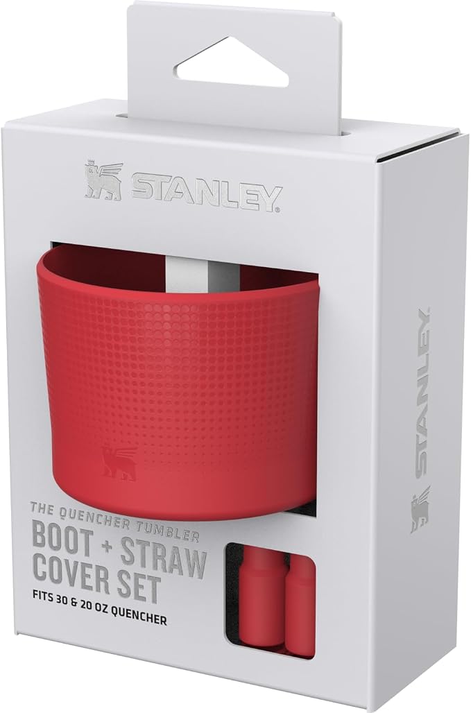 Stanley Quencher Boot and Straw Cover Cap | Anti-Slip Silicone Protector for Tumbler with Handle | Accessory Set for Stainless Steel Drinking Cup | BPA-Free