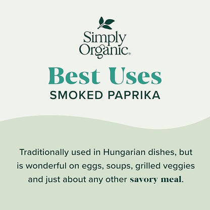 Simply Organic, Paprika Smoked Organic, 2.72 Ounce