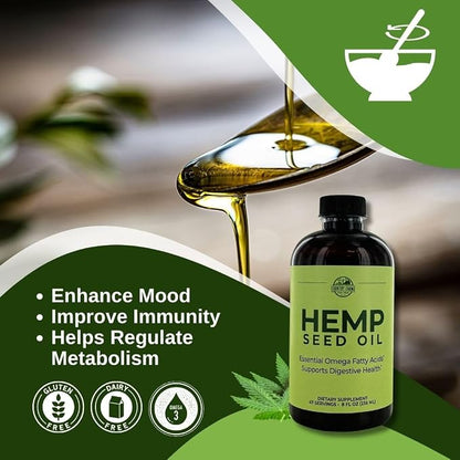 COUNTRY FARMS Hemp Seed Oil, 8 Fl Oz, 47 Servings