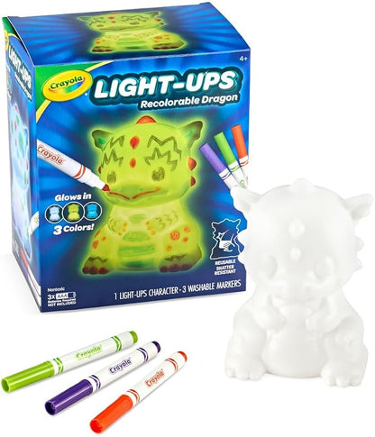Crayola Light Ups Dragon, Reusable Holiday Craft, Light Up Toy, Indoor Holiday Decor, Toys for Kids, Arts & Crafts, Dragon Gift, 4+