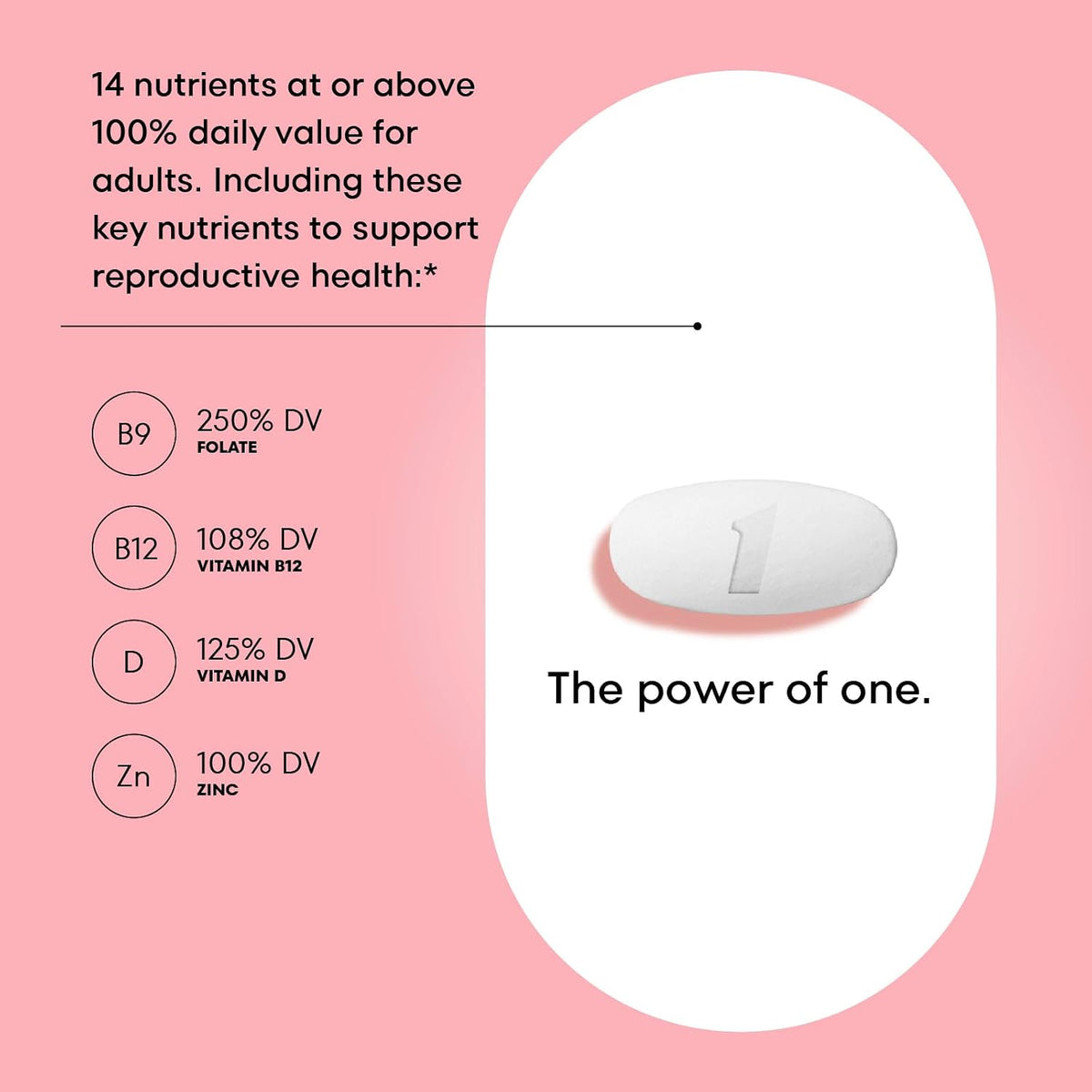 One A Day Pregnancy Planning Prenatal Multivitamin for Women, Pre Pregnancy Vitamins for Women with Methylfolate, Folic Acid, Zinc, Vitamin B12 & Vitamin D to Support Reproductive Health, 60 Tablets
