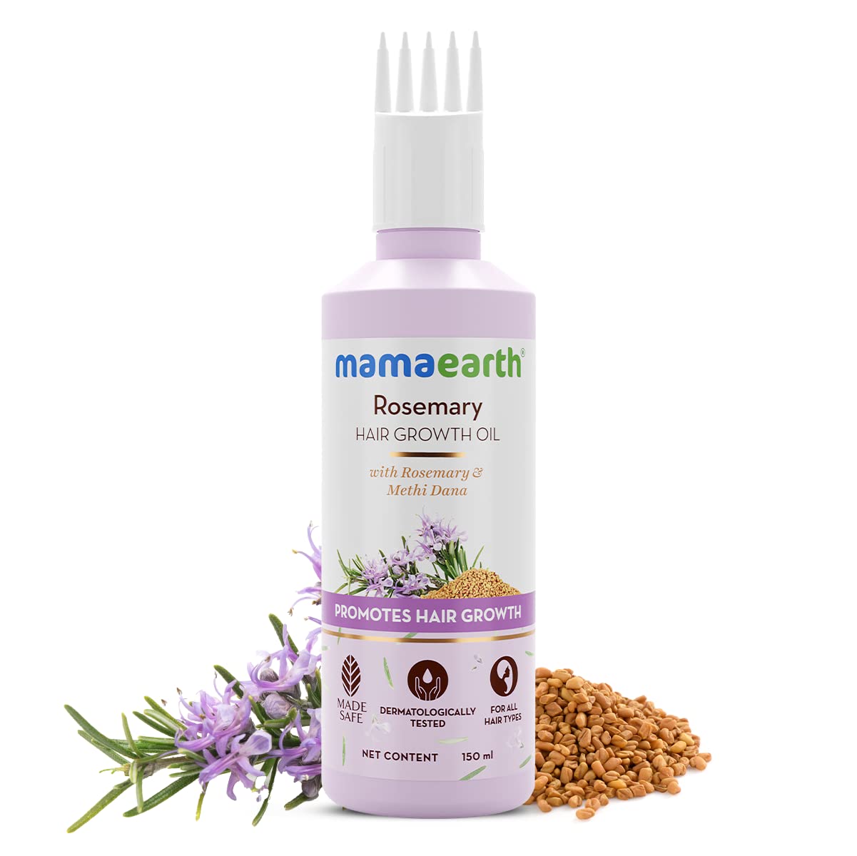 Mamaearth Rosemary Hair Oil with Rosemary & Methi Dana 150ml (5.07 Fl Oz)