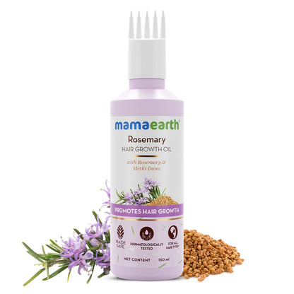 Mamaearth Rosemary Hair Oil with Rosemary & Methi Dana 150ml (5.07 Fl Oz)