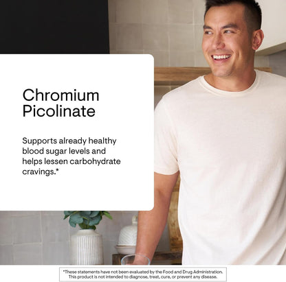 THORNE Chromium Picolinate, 500 mcg Highly Absorbable Chromium, 60 Capsules