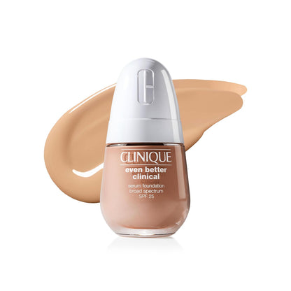 Clinique Even Better Clinical Serum Full Coverage Hydrating Foundation Broad Spectrum SPF 25 With Vitamin C, Salicylic Acid + Hyaluronic Acid For Oily Skin Types