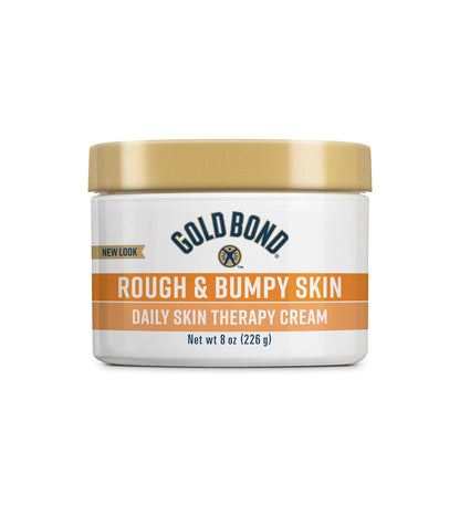 Gold Bond Cream, Rough & Bumpy Daily Skin Therapy Cream, 8 oz. Moisturizer | Softer skin in 1 week, body cream for rough and bumpy skin, contains AHA, BHA, and PHA, 7 moisturizers, salicylic acid