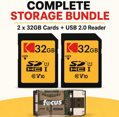 Kodak 32GB SDHC Memory Card Bundle