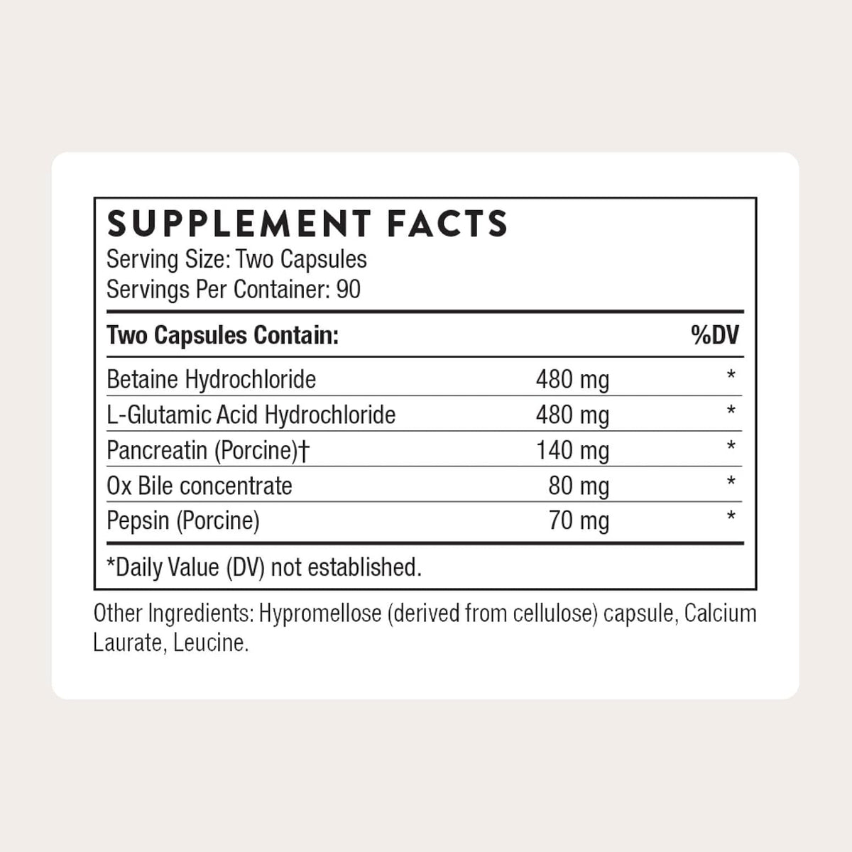 Thorne Advanced Digestive Enzymes, Pepsin & Betaine HCl, 180 Capsules